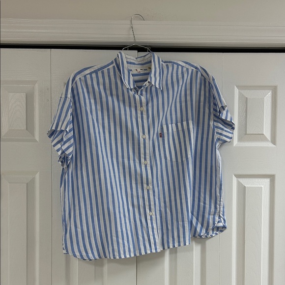 Levi's Tops - Levi’s Blue and White Striped woman’s Shirt